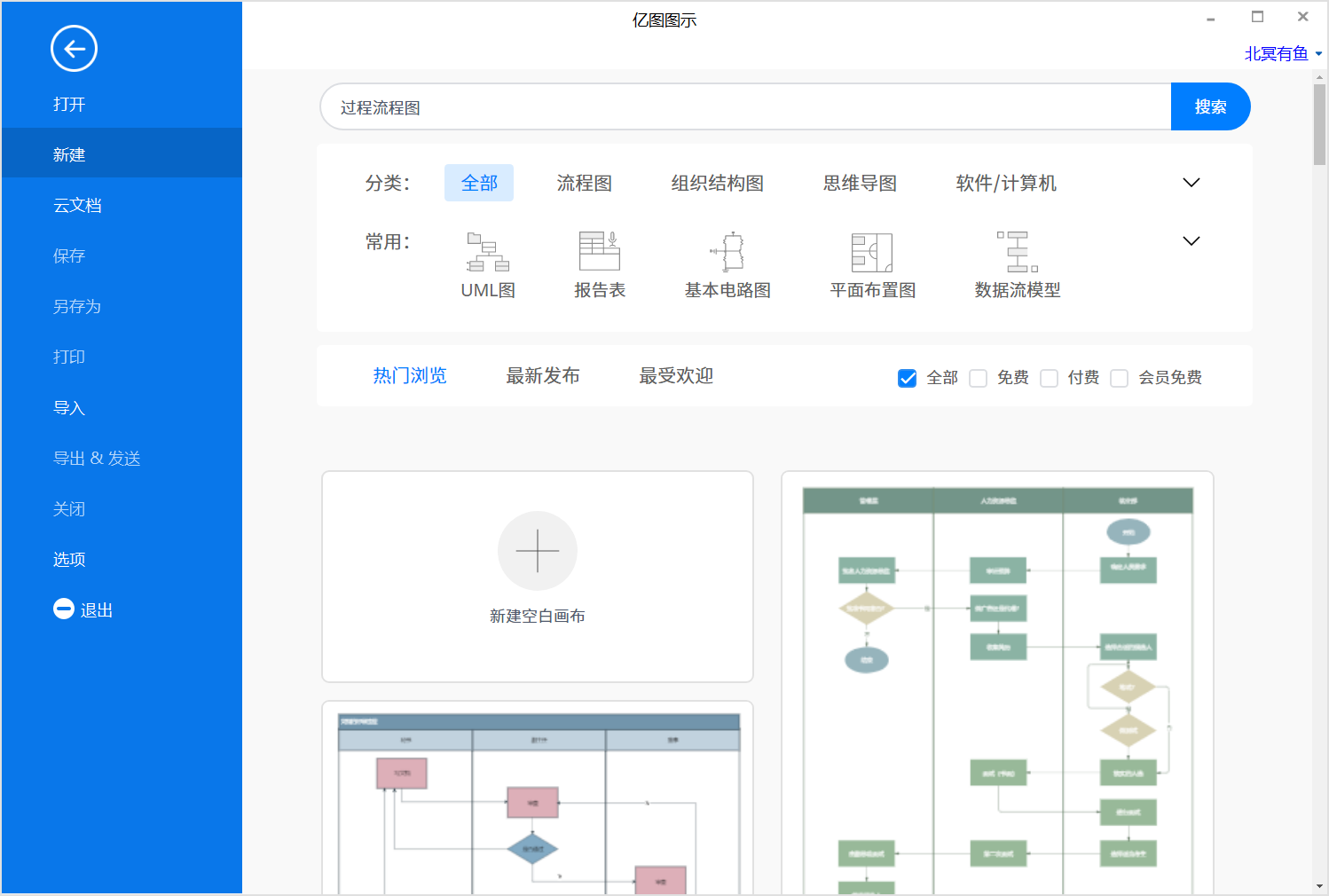 过程流程图新建